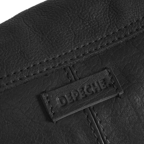 Cross Body Leather Bag in Vintage Cognac and Black