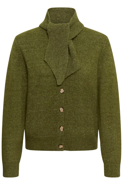 Channie Cardigan in Green Melange