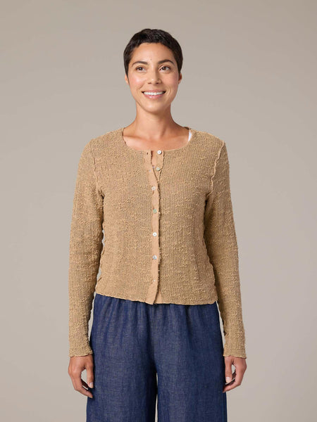 Crop Cardigan in Pink Salt