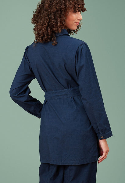 Zelkova Tunic Baby Cord Denim Blue