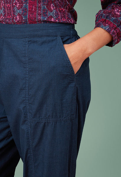 Yara Trousers Baby Cord Denim Blue