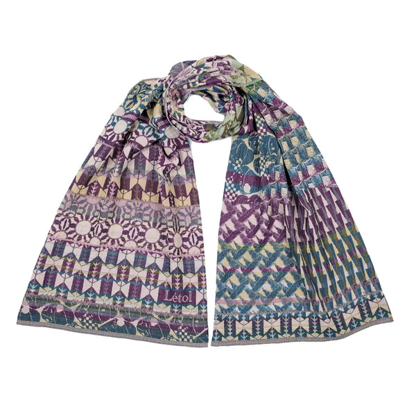 Létol Cotton Jacquard Scarf Come Mystere