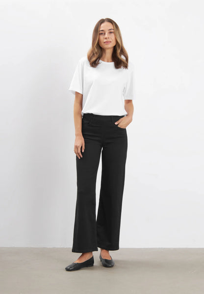Donna Loose Short Length Denim Jeans Black