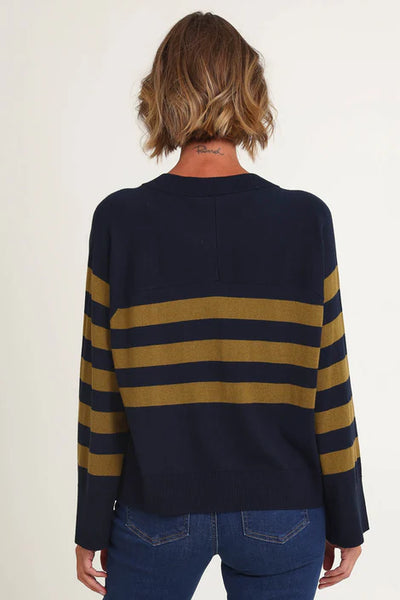 Hold The Line Cardi in Eclipse Stripe