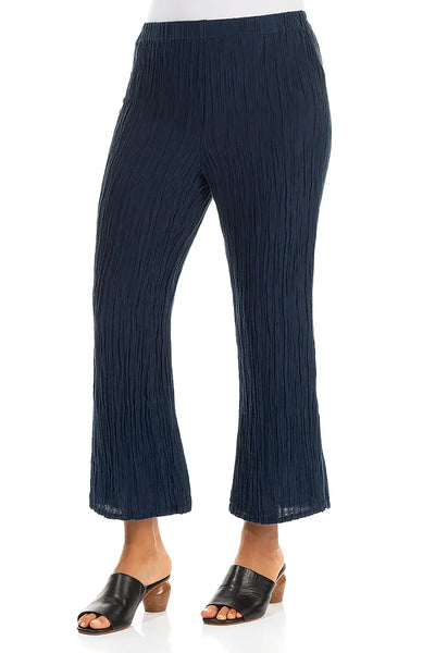 Flared Linen Silk Trousers in Antique Ruby