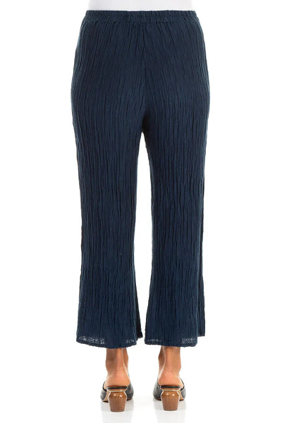 Flared Linen Silk Trousers in Antique Ruby