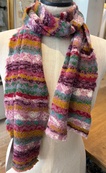 Japanese Pure Merino Wool Scarf Rose