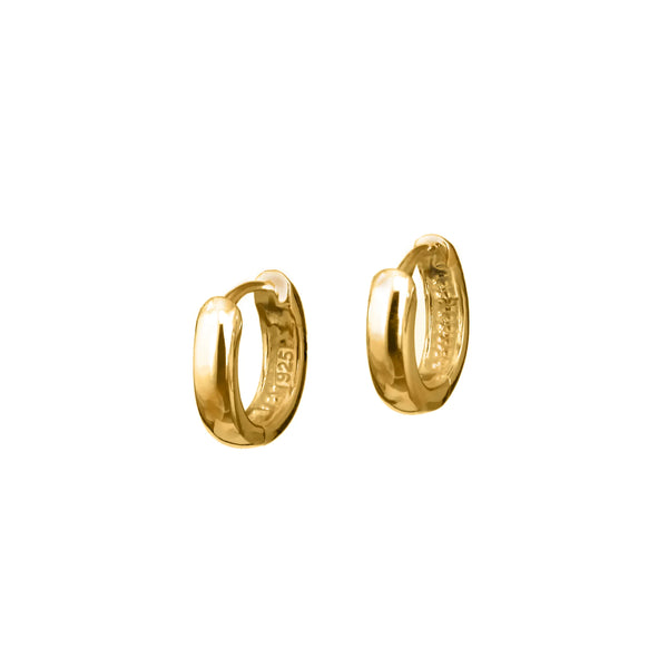 Simple Gold Sleeper Hoop Earrings