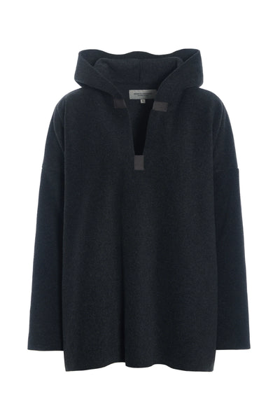 Fleece Hoodie in Soft Black