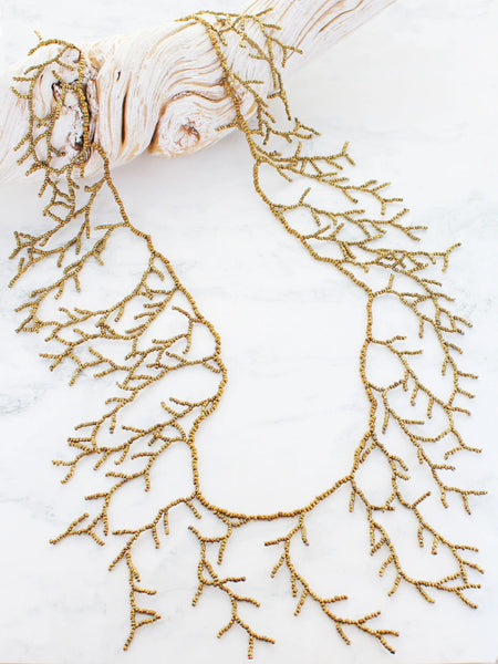 Long Beaded Seaweed Necklace