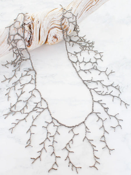 Long Beaded Seaweed Necklace