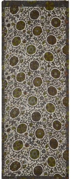 Trellis Mosaic Wool & Modal Scarf