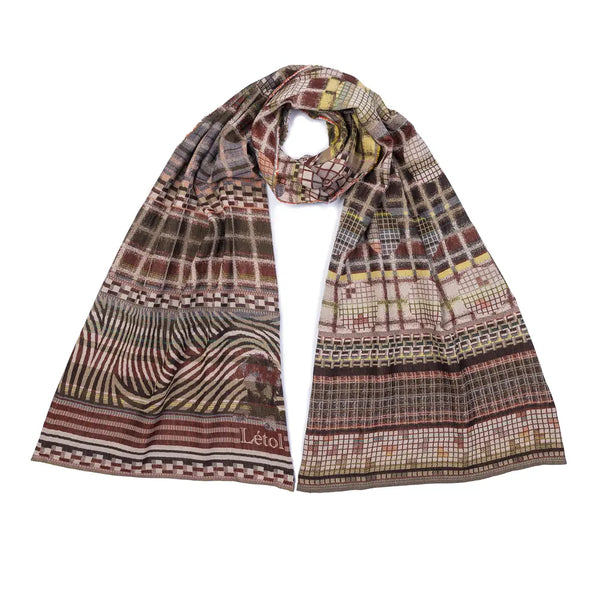 Létol Cotton Jacquard Scarf Vulcan Pied de Vigne