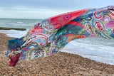 Watercolour Embroidered Scarf