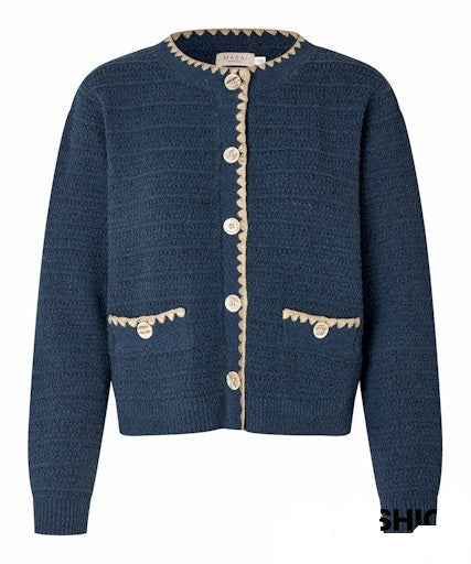 MaLune Cardigan in Dress Blue