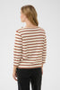 Nela Tee in Eggnog/Roasted Russet Stripe